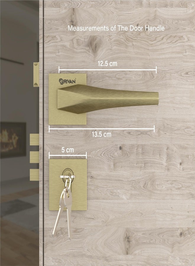 GRIVAN Heavy-Duty Brass Mortise Door Lock Set | Main Door Lock for Home/Office/Bedroom with 2 Years Warranty (Antique Finish) - Image 4